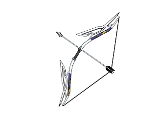 弓箭skp文件下载，弓箭sketchup模型免费下载