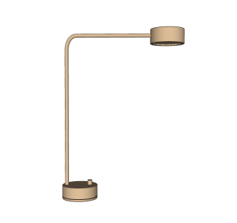 后现代创意台灯草图大师模型，极简古铜台灯效果图su模型下载