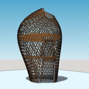 现代景观塔草图大师模型，景观塔sketchup模型skp文件分享