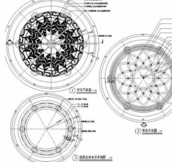 欧式景亭施工详图25例