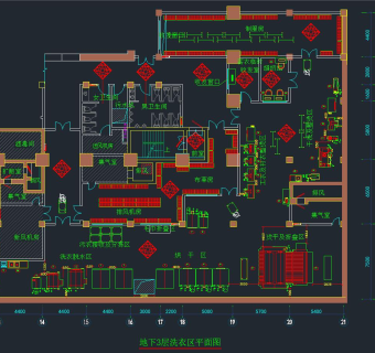 某国际大酒店局部室内装修图，酒店CAD施工图纸下载