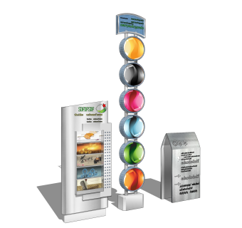 现代创意指示牌su模型，指示牌草图大师模型下载