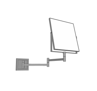 现代折叠镜子草图大师模型，镜子sketchup模型下载