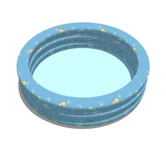 现代充气泳池草图大师模型，充气泳池su模型下载