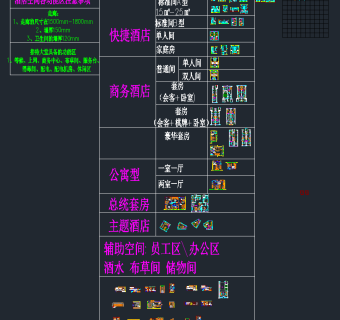 酒店空间模块CAD，酒店空间CAD施工图纸下载