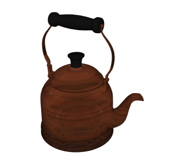 水壶草图大师模型，水壶SU模型下载