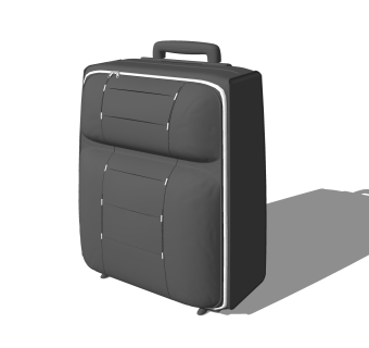 现代行李箱包草图大师模型,服装店衣架su模型下载