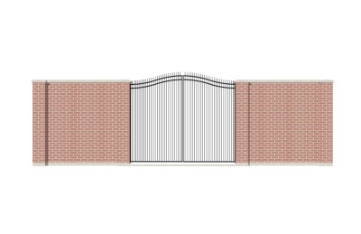 欧式院门院墙草图大师模型，院门院墙sketchup模型免费下载