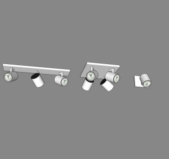 筒灯SU模型，筒灯草图大师模型下载