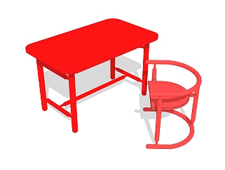 现代<em>儿童桌椅</em>草图大师模型，<em>儿童桌椅</em>su模型下载