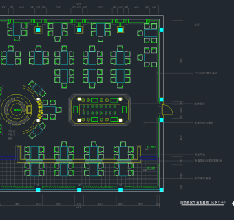 自助餐区CAD图纸，自助餐CAD建筑图纸下载