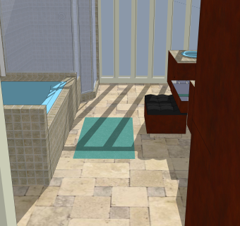 现代瓷砖草图大师模型，双人床SKP模型下载