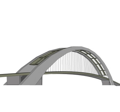 铁拉大桥草图大师模型下载，sketchup大桥su模型分享