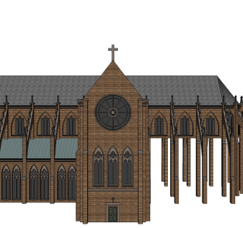 教堂草图大师模型下载、教堂su模型下载