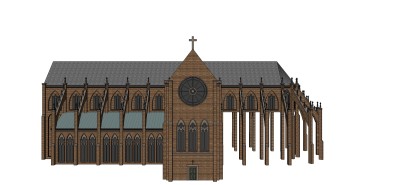 教堂草图大师模型下载、教堂su模型下载