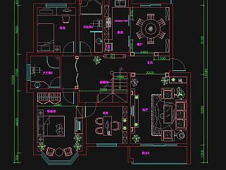 欧式室内设计装修<em>平面图</em>，<em>CAD建筑图纸</em>免费下载