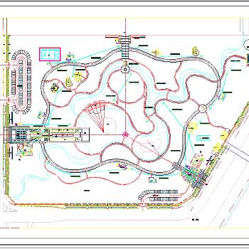 综合性城市主题公园景观设计全套施工图,cad建筑图纸免费下载