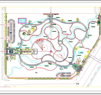 综合性城市主题公园景观设计全套施工图,cad建筑图纸免费下载