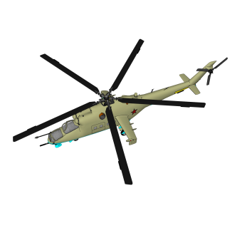 现代雌鹿武装运输直升机草图大师模型，运输直升机su模型下载