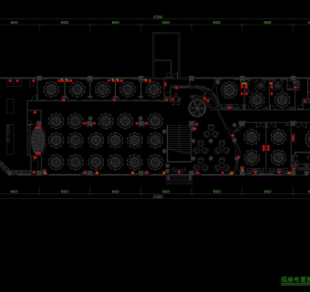 现代中餐厅室内CAD装修图，现代中餐厅室内CAD施工图下载