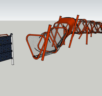 现代儿童游乐器材草图大师模型，游乐器材sketchup模型