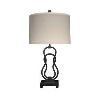 铁艺复古台灯草图大师模型，轻奢台灯效果图su模型下载