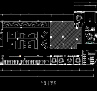 中式餐厅施工图CAD图纸，餐厅cad设计图纸下载