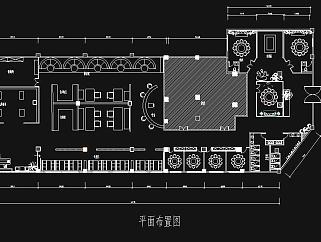 中式餐厅施工图CAD图纸，餐厅cad设计图纸下载