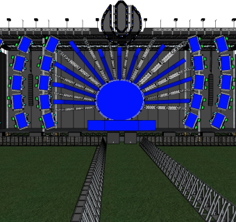 现代艺术舞台草图大师模型，舞台sketchup模型下载