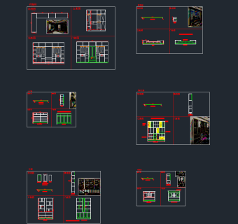 新中式柜类CAD素材，柜类CAD施工图纸下载