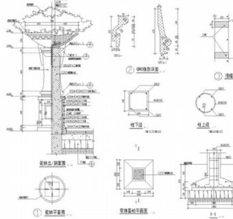 园林景观花钵施工详图