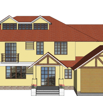欧式别墅su模型下载、欧式别墅草图大师模型下载