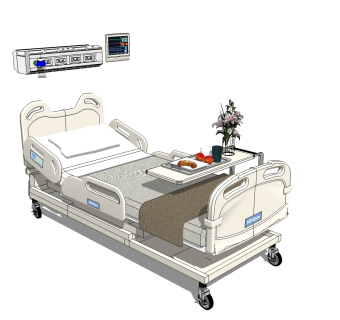 病床sketchup模型，病床skp模型，病床su素材下载