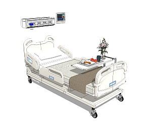 病床sketchup模型，病床skp模型，病床<em>su素材</em>下载