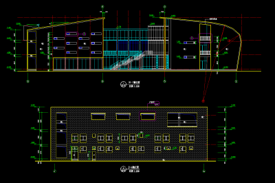 现代中学教学楼建筑施工图，教学楼CAD施工图纸下载