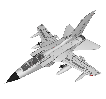 英德意联合Panavia Tornado龙卷风战斗机草图大师模型，战斗机SU模型下载