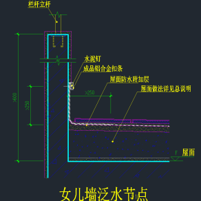 最全屋面防水节点CAD施工图，屋面防水CAD建筑图纸下载