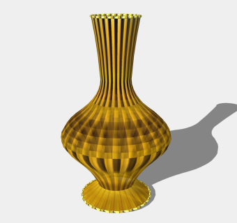  现代花瓶摆件草图大师模型，花瓶摆件sketchup模型下载