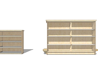 日式储物柜SU模型下载，储物柜草图大师模型sketchup模型