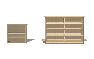 日式储物柜SU模型下载，储物柜草图大师模型sketchup模型