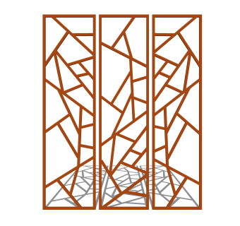 现代屏风隔断su模型，屏风草图大师模型下载