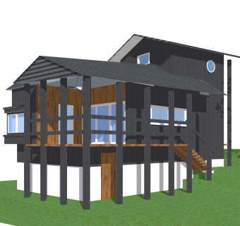 现代别墅外观草图大师模型，别墅外观sketchup模型免费下载