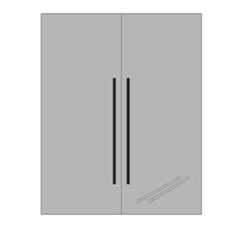 双开玻璃门sketchup模型下载