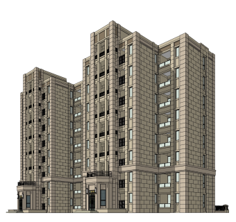 现代高层办公楼草图大师模型，高层办公楼sketchup模型免费下载