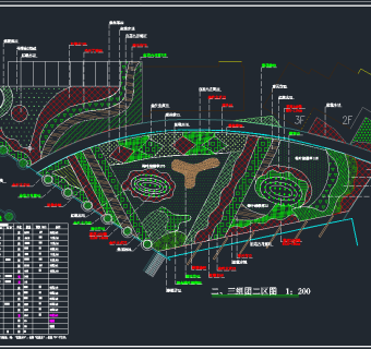 重庆某公园植物种植设计施工图,cad建筑图纸免费下载