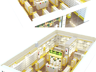 现代奶粉店CAD施工图，奶粉店CAD建筑图纸免费下载