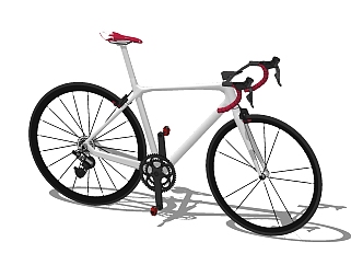 <em>公路</em>赛自行车su模型，现代自行车sketchup模型下载