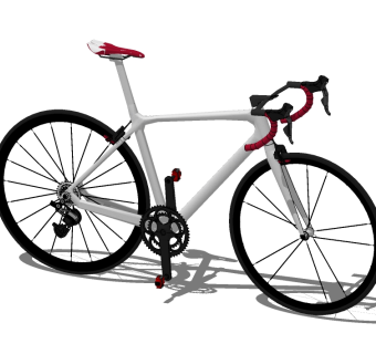 公路赛自行车su模型，现代自行车sketchup模型下载