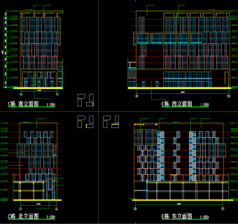 现代风格商业综合体建筑施工图，商业综合体CAD施工图纸下载