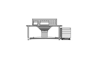  现代 简约办公桌草图大师模型，办公桌sketchup模型下载